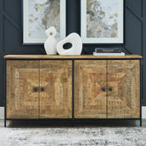 Bay Furniture Gallery - Ashley Furniture - Camney Accent Cabinet - Accent Cabinet / Brown/Black - A4000581